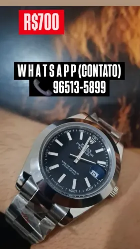Relógio ROLEX AUTOMATICO DATEJUST FUNDO PRETO PULSEIRA OYSTER
