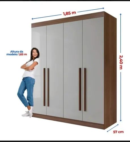 Guarda roupas solteiro 100% MDF