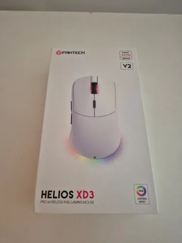 Mouse Gamer Fantech Helios Rgb 16000 Dpi 7 Botões Branco Usb