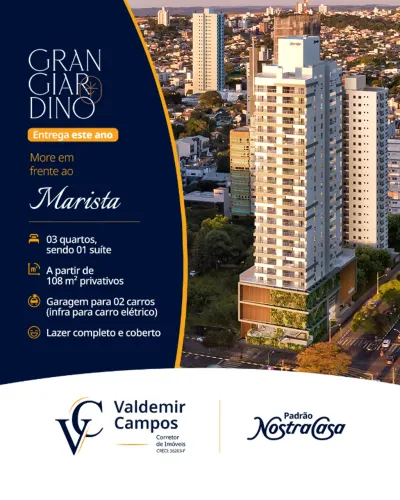 O Gran Giardino, frente do Marista, entrega este ano de 2026.
