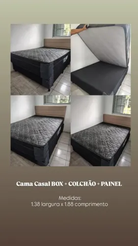 Cama box com cabeceira.