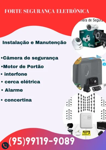 Segurança eletrônica, câmera motor cerca de elétrica 