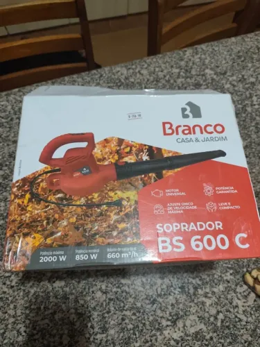 Soprador de Folhas Elétrico Branco BS 600 C 2000W - Novo na Caixa