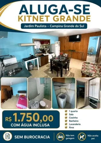 Kitnet/ Studio com 1 Quarto(s) e 1 banheiro(s) para Alugar, 40 m² por R$ 1750 / Mês