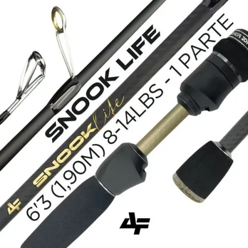 Vara Snook Life 14lb Molinete Inteiriça + Capa
