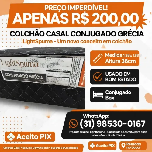 Cama box casal conjugada