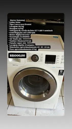 Máquina de lavar Samsung 