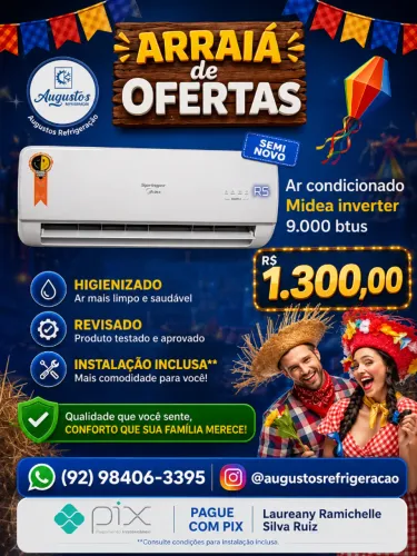 Vendo ar condicionado Midea inverter 9000 btus