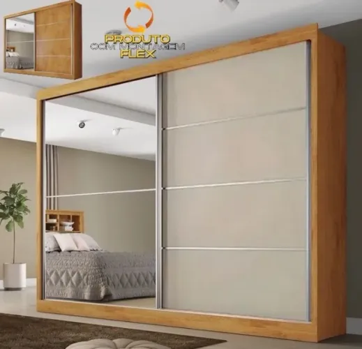 Guarda-Roupa Casal Versatile 2 Portas de Correr 100% MDF