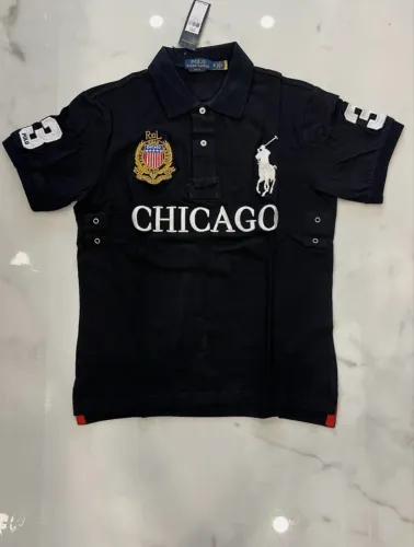 camisa polo ralph lauren preta chicago - tamanho M