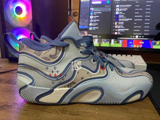 Tênis de vôlei/basquete Jordan Tatum 3 ?Boro Denim? Original