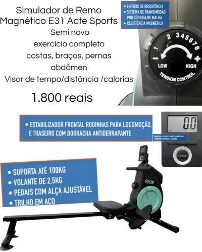 Simulador de Remo magnético E31 Acre Sports