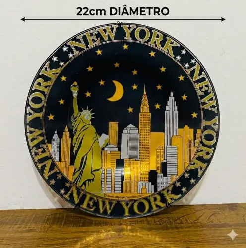 Prato Colecionável Nova York City Merchandise Estátua Liberdade