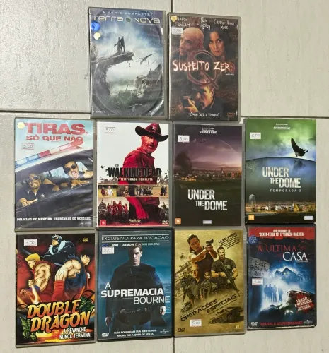 DVDs de filmes e séries 