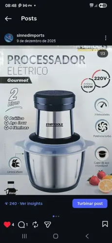 PROCESSADOR ELETRICO 2L 220V INOX REF: AR0990