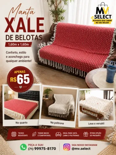 Manta Xalé de Belotas