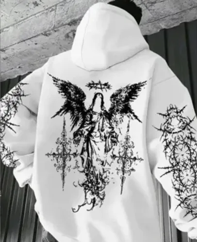 FallenAngel? Gothic Hoodie ? Dark Aesthetic Edition