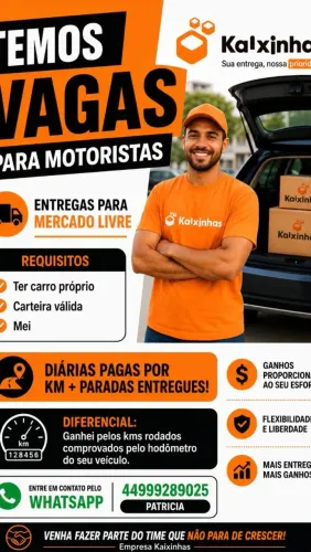 Vagas para entregador Mercado Livre 
