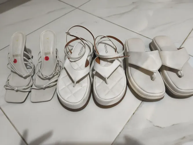 3 PARES DE SAPATOS FEMININOS 