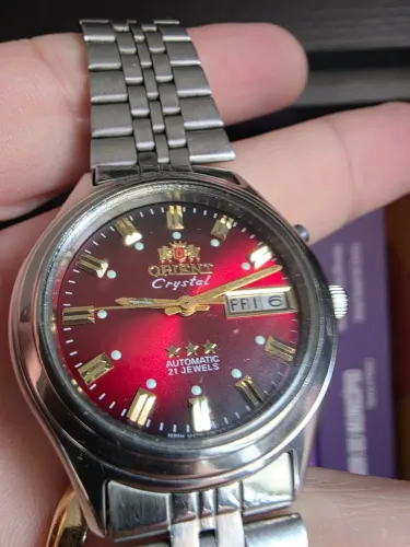 Orient Crystal Automático 21 Rubis - Vermelho Raro