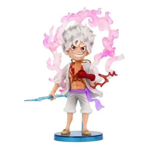 Miniatura Mini Luffy Gear 5 em Pé Figura Coleção One Piece Anime