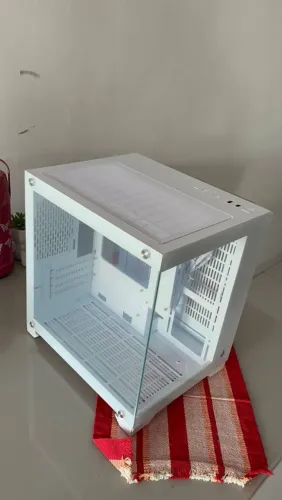 Gabinete Rise Mode Galaxy Glass M Mini, M-ATX, Sem FANs, Branco