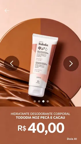Hidratante Desodorante Corporal Tododia Noz Pecã e Cacau 200 ml