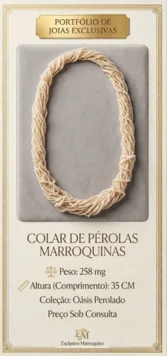 Colar de perola marroquina.