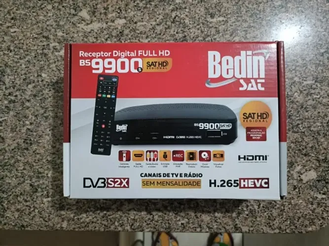 Kit Antena Parabólica Digital c/Receptor Sat HD Regional BS9900 Bedin