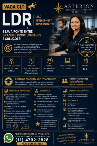 LDR - Lead Development Representative | CLT e Estágio