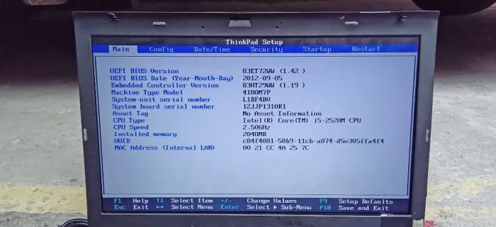 Notebook Lenovo Core i5 2gb sem hd para peças