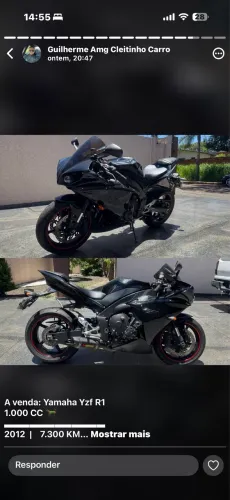 Yamaha tzf r1 7.300km 2012