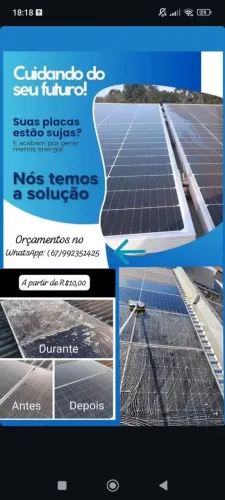 Limpeza de Placas solar