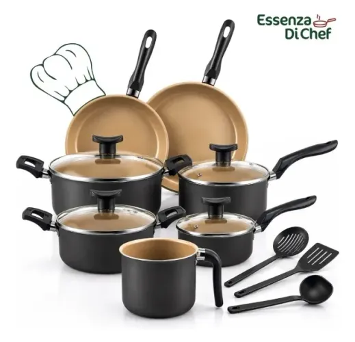 Kit Jogo de Panelas Essenza Di Chef Antiaderente