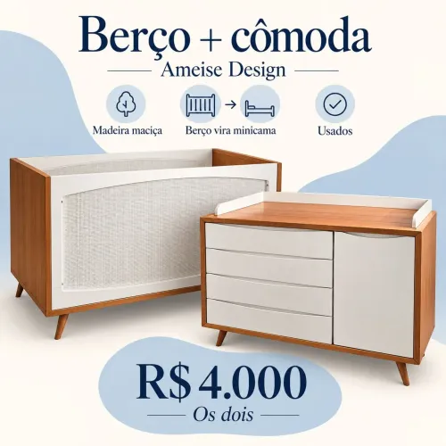 Berço + Cômoda Ameise Design