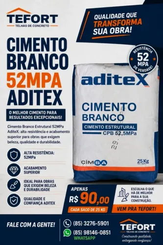 CIMENTO BRANCO DE 25 KG