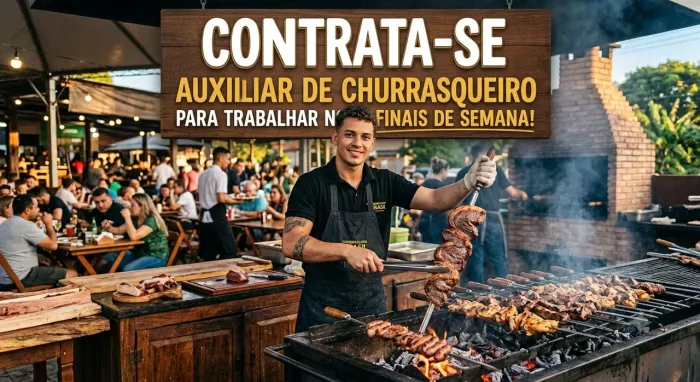 Free lance Auxiliar de churrasqueiro 