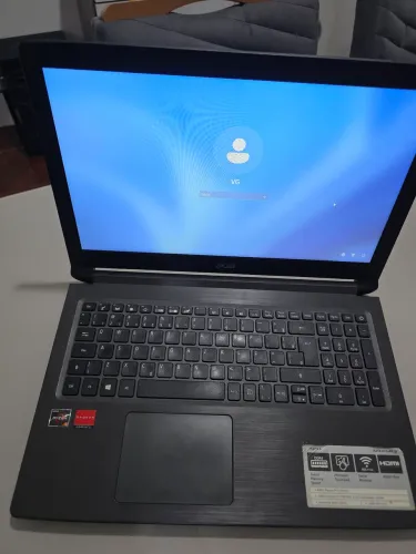 Notebook Gamer Acer Ryzen 5, 8gb Ram, SSD 240gb, 15,6" polegadas