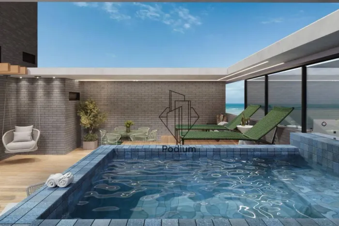 Coberturas Duplex com piscina privativa á 260m da praia do Bairro de Camboinha/Cabedelo - 