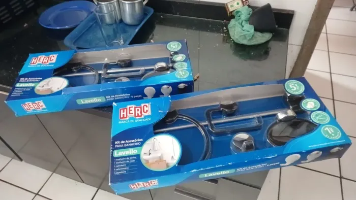 2 kits de acessórios para banheiro lavelo