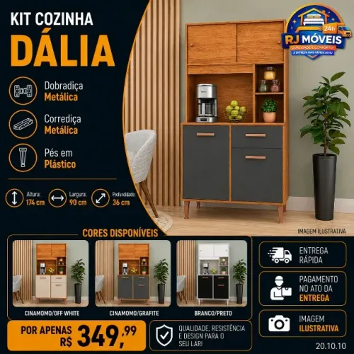 Kit cozinha Dália (Pague na entrega)