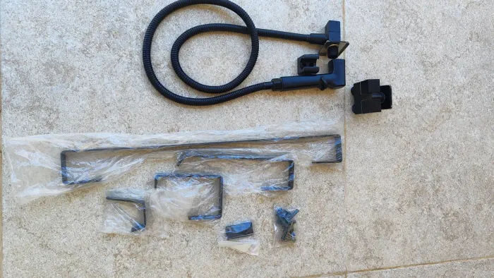 Kit acessórios para Banheiro em alumínio preto fosco