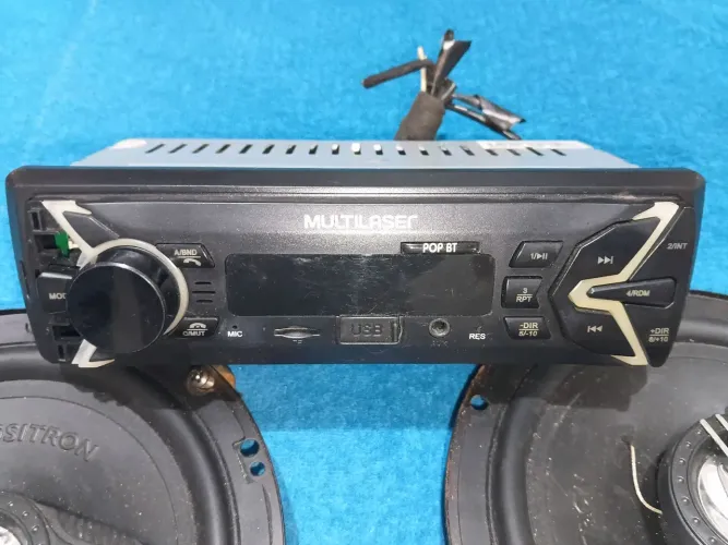 Vendo rádio Multaser pop bt e 02 auto falantes  positron 