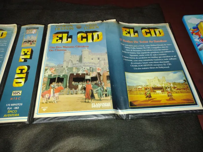 Filme El Cid em Fita VHS, de Vídeo, duplo, original.