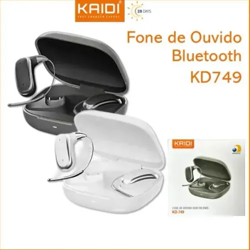 Fone Kaidi KD-749 OWS Bluetooth 6.0 5hs de som