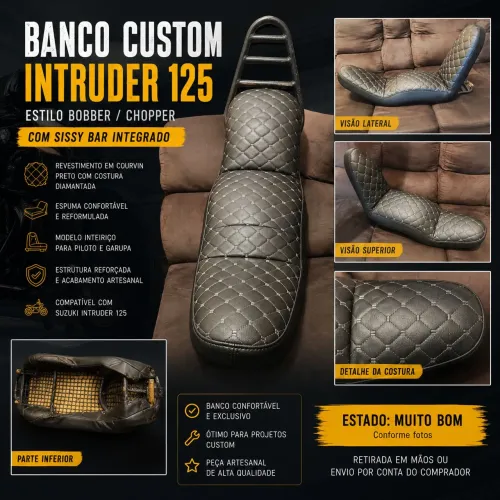 Banco Custom Suzuki Intruder 125  | Excelente Estado