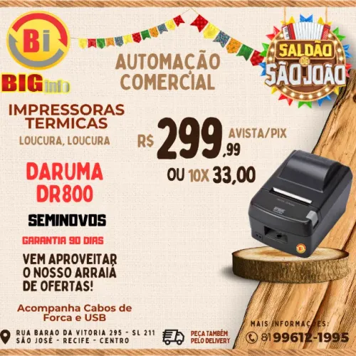 Impressora Termica  Daruma   USB Serrilha 