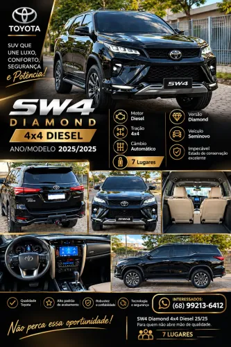 SW4 Diamond 2.8 Turbo Diesel 4x4 Automática, ano-modelo 2025.