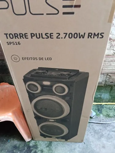 Torre de som pulse 2700rms nova,2 meses de uso