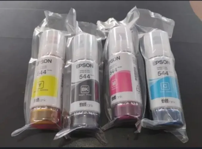 Kit Tintas Originais Epson 544 c/ 4 Cores (Preto, Amarelo, Magenta e Ciano) Novas